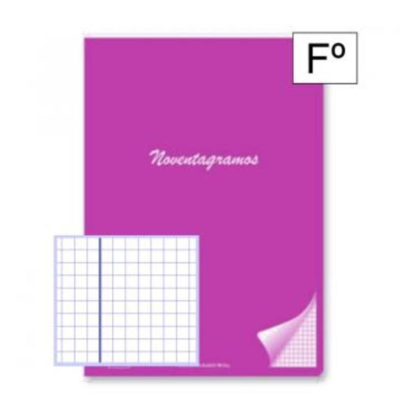 LIBRETA PACSA NOVENTAGRAMOS FOLIO 48H CUADROS 4*4 FUCSIA 20036 ^