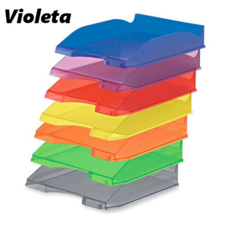 BANDEJA APILABLE FAIBO PLASTICO TRANSLUCIDO VIOLETA 93TR-68