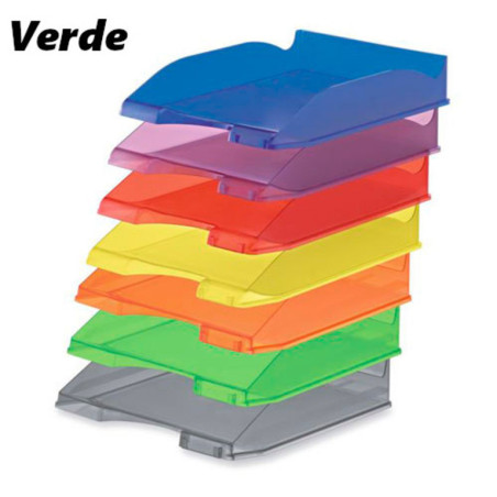 BANDEJA APILABLE FAIBO PLASTICO TRANSLUCIDO VERDE 93TR-69