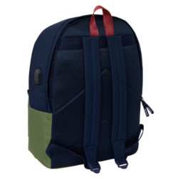MOCHILA DOBLE PARA PORTATIL 15,6"+USB EL PULPO "VERDE" SAFTA26 622558820 44X31 UNIDAD