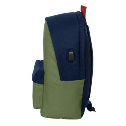 MOCHILA DOBLE PARA PORTATIL 15,6"+USB EL PULPO "VERDE" SAFTA26 622558820 44X31 UNIDAD