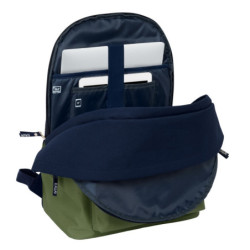 MOCHILA DOBLE PARA PORTATIL 15,6"+USB EL PULPO "VERDE" SAFTA26 622558820 44X31 UNIDAD