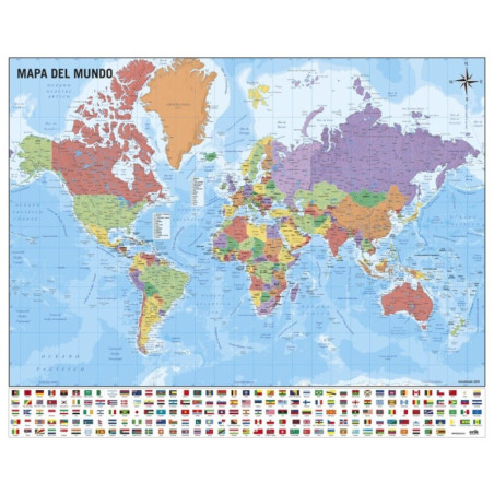 POSTER MAPA MUNDI POLITICO 40*50 MPGE0072 ERIK