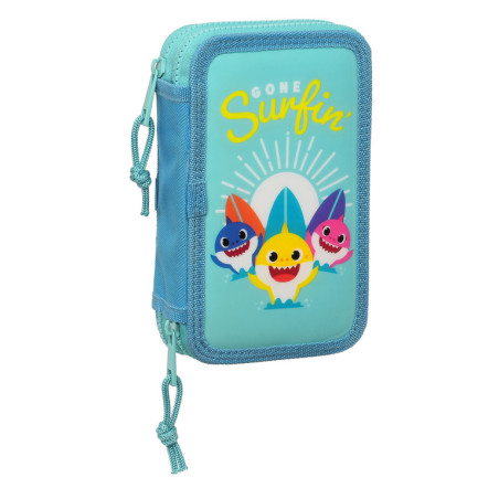 PLUMIER DOBLE PQÑO 28 PCS BABY SHARK "SURFING" SAFTA23 SEP 412360854