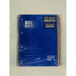 CUADERNO EUROPEAN ENRI OXFORD SCHOOL TE A-4 60H+60H 5*5  100430279