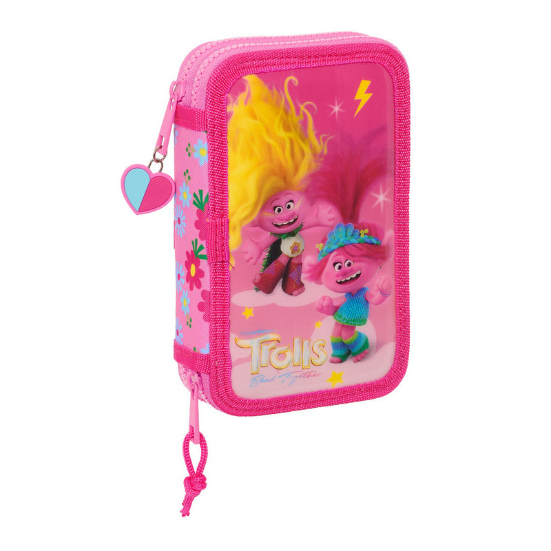 PLUMIER DOBLE PQÑO 28 PCS TROLLS 3 SAFTA23 SEP 412361854