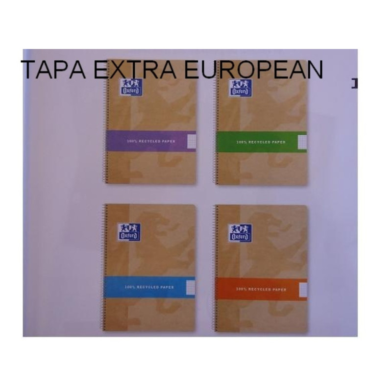 CUADERNO EUROPEAN ENRI OXFORD RECICLADA TE A-4  80H 5*5 102360204 ^