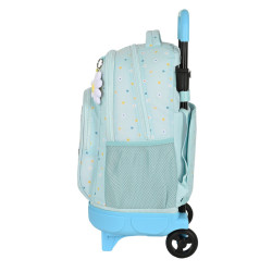 MOCHILA GDE C/RUEDAS COMPACT EXTRAIBLE RECICLABLE BLACKFIT8 "DAISIES" 642240918 45*33 SAFTA22