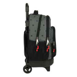 MOCHILA GDE C/RUEDAS COMPACT EXTRAIBLE RECICLABLE BLACKFIT8 "SKULL" 642241918 45*33 SAFTA22