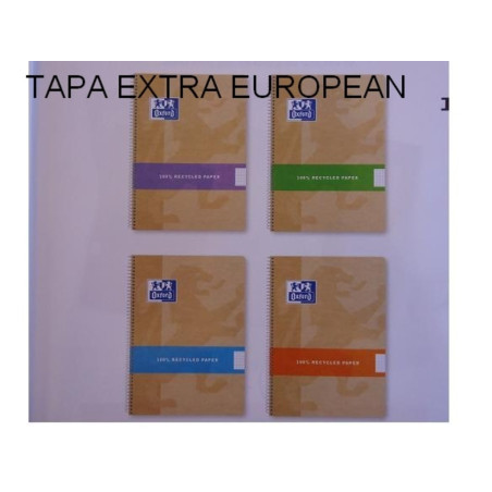 CUADERNO EUROPEAN ENRI OXFORD RECICLADA TE A-4  80H 5*5 102360204 ^