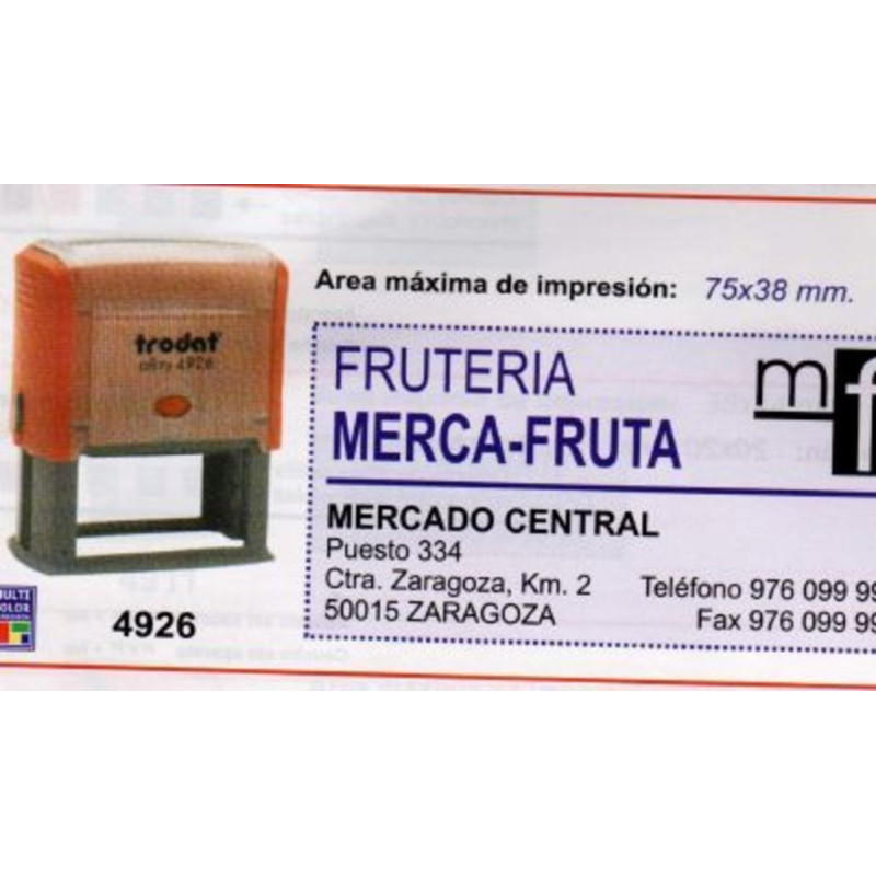 SELLO PRINTY 4926 P2 TRODAT ROJO/NEGRO FRAMUN