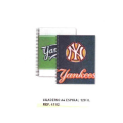 CUADERNO EUROPEAN A-4 SENFORT 12 NY YANKEES 120H 41102 ^