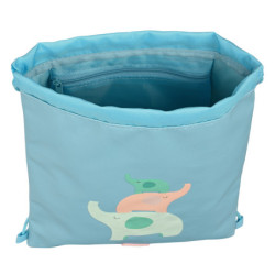 SACO PLANO JUNIOR FACIL LIMPIEZA SAFTA PREESCOLAR "ELEFANTES" 642390855 SAFTA23 VAC