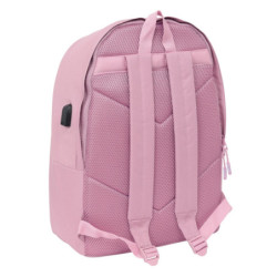 MOCHILA DOBLE PARA PORTATIL 15,6"+USB MUNICH BASICOS "ROSA" SAFTA26 642406820 44X31 UNIDAD