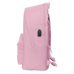 MOCHILA DOBLE PARA PORTATIL 15,6"+USB MUNICH BASICOS "ROSA" SAFTA26 642406820 44X31 UNIDAD