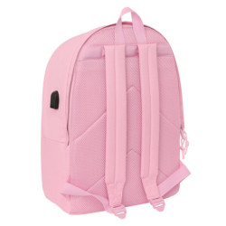 MOCHILA DOBLE PARA PORTATIL 15,6"+USB REAL MADRID CHICA ROSA SAFTA26 642467820 44X31 UNIDAD