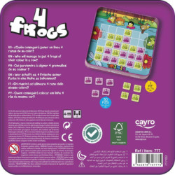 JUEGO CAYRO 4 FROGS 4 EN LINEA CAJA METAL 19*19 777