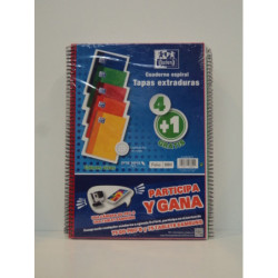 CUADERNO ENRI OXFORD SCHOOL TAPA EXTRA FOLIO 80H 4*4  PACK 4+1 400122761