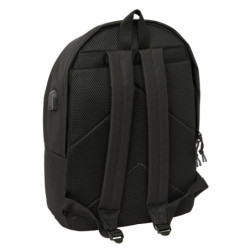 MOCHILA DOBLE PARA PORTATIL 15,6"+USB ATCO. DE MADRID TEEN BLACK SAFTA26 642519820 44X31 UNIDAD