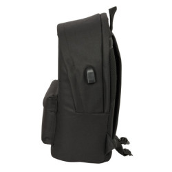 MOCHILA DOBLE PARA PORTATIL 15,6"+USB ATCO. DE MADRID TEEN BLACK SAFTA26 642519820 44X31 UNIDAD