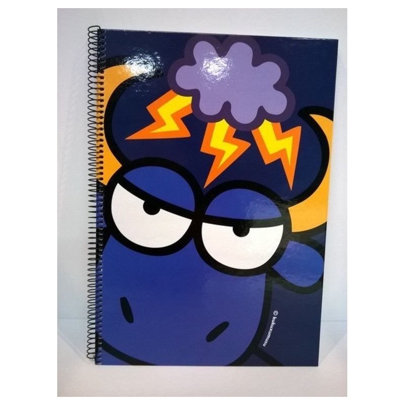 CUADERNO FOLIO MR15 80H FORRADA KUKUXUMUSU TORO RAYO 44084 ^
