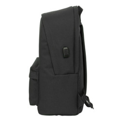 MOCHILA DOBLE PARA PORTATIL 15,6"+USB EL GANSO BASICS "BLACK" SAFTA26 642565820 44X31 UNIDAD