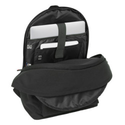 MOCHILA DOBLE PARA PORTATIL 15,6"+USB EL GANSO BASICS "BLACK" SAFTA26 642565820 44X31 UNIDAD