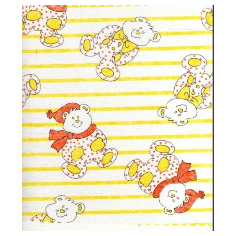 TUL OSITOS CUADRADO 25*25 AMARILLO PTE 100U ^