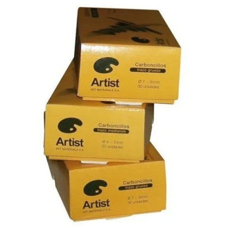 CARBONCILLOS FINOS 3-4 MM CAJA 100u. ARTIST