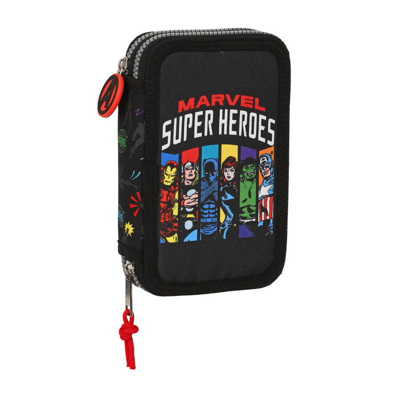 PLUMIER DOBLE PQÑO 28 PCS AVENGERS "SUPER HEROES" SAFTA23 ENERO 412379854