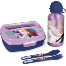 SET DE BOTELLA Y SANDWICHERA + CUBIERTOS FROZEN "COOL DAYS" SAFTA25 ENERO 74263