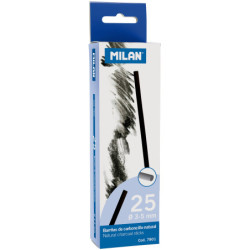 CARBONCILLO Ø 3-5MM CJ.25u. MILAN