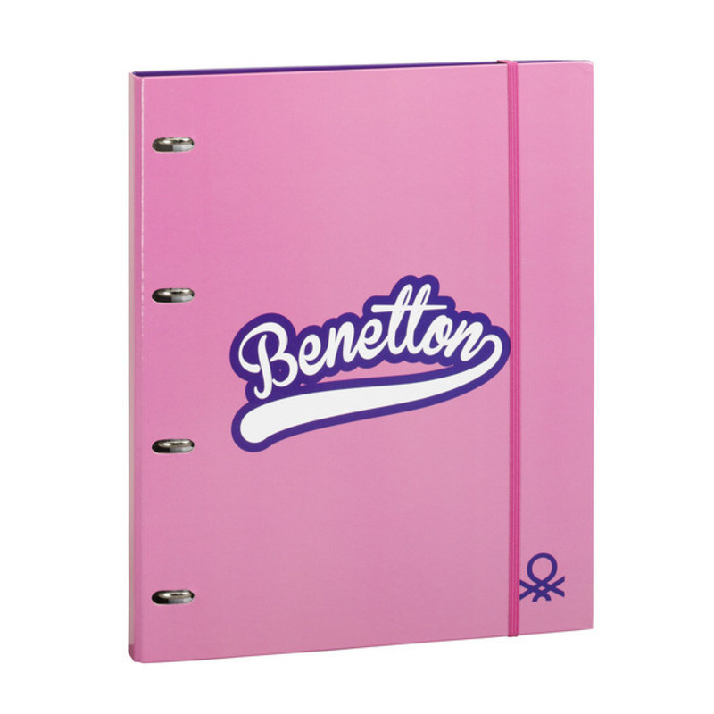 CUADERNO EUROPEAN A-4 4A RINGBOOK SAFTA15 BENETTON ROSA 511551638 ^