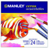 CERAS ACUARELABLES MANLEY CJ.24u. CLORES SURTIDOS
