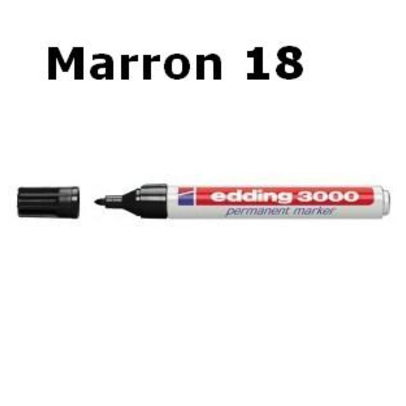 MARCD. EDDING Nº 3000 MARRON 18 C/10U