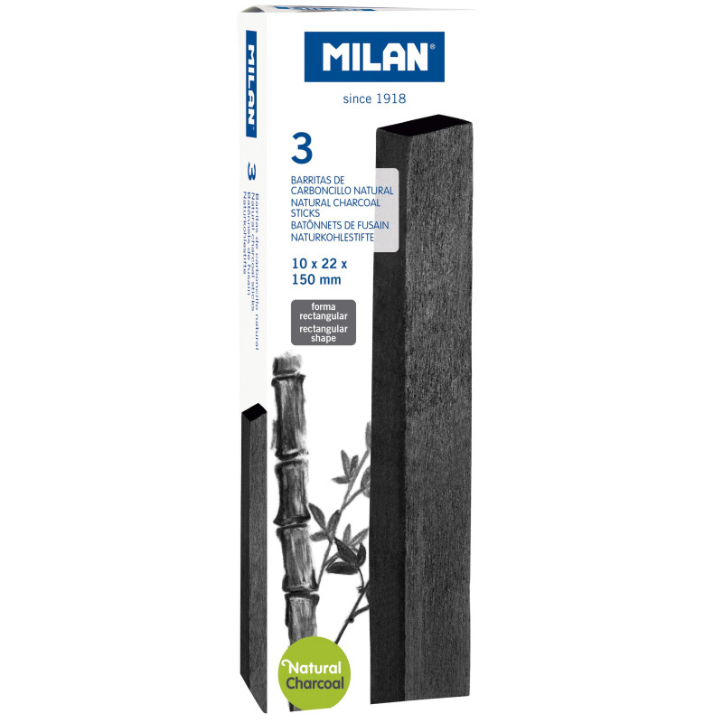 CARBONCILLO 22x10MM CJ.3u. MILAN