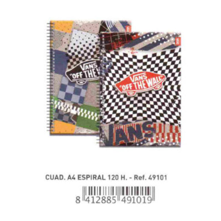 CUADERNO EUROPEAN A-4 SENFORT 11 VANS 120H 49101 ^