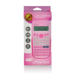 CALCULADORA CIENTIFICA OFFICE BOX 240 FUNCIONES COLOR ROSA LT-C1