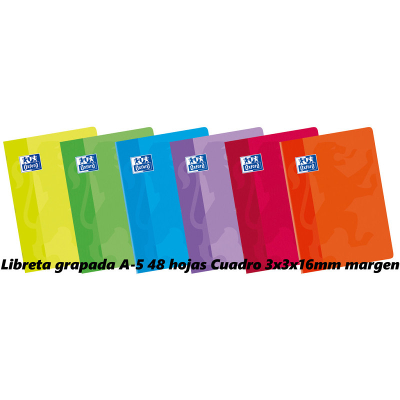 LIBRETA ENRI OXFORD SCHOOL A-5 48H MM 3*3*16 100105718