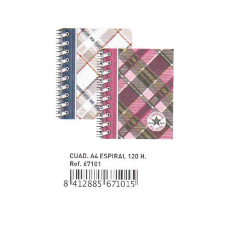 CUADERNO EUROPEAN A-4 SENFORT 12 CONVERSE CHECKS 120H 67101 ^