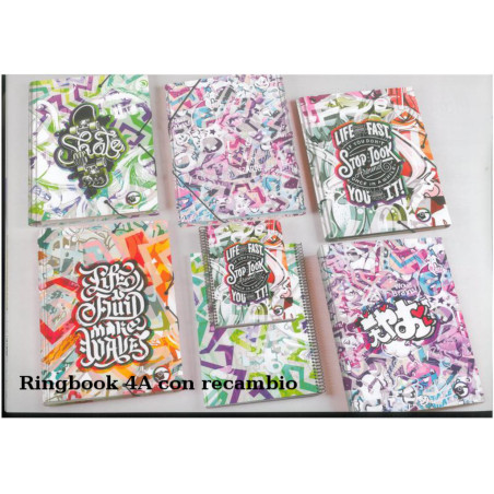 CUADERNO EUROPEAN A-4 4A RINGBOOK ESLA15 GRAFFITI 9405
