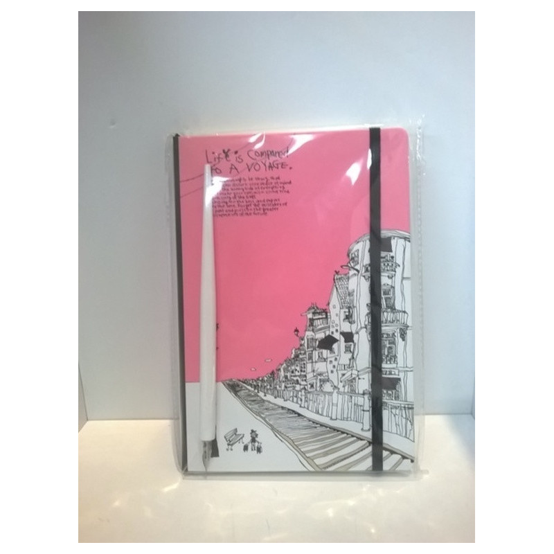 SET DEC CUADERNO 4º C/PLUMILLA LEBER DECORADO BARCELONA 99.555 ^
