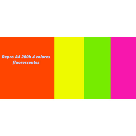 PAQUETE REPRO A-4 80G 4COL FLUORESCENTES PTE 200H