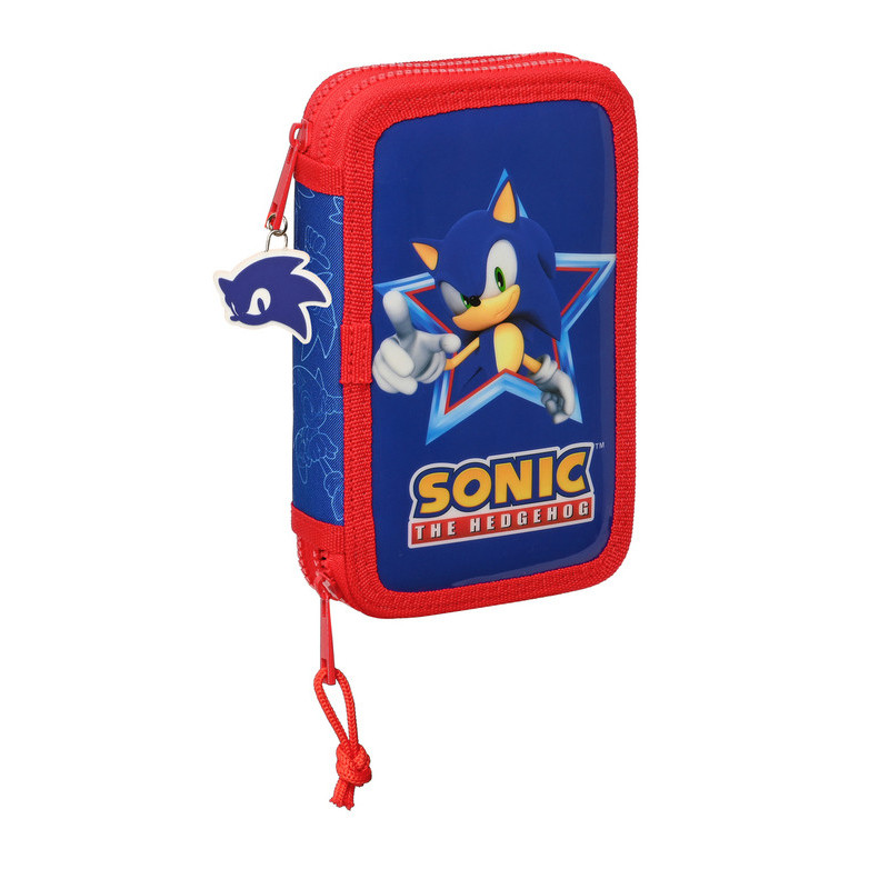 PLUMIER DOBLE PQÑO 28 PCS SONIC "LET'S ROLL" 412396854 SAFTA23 VAC