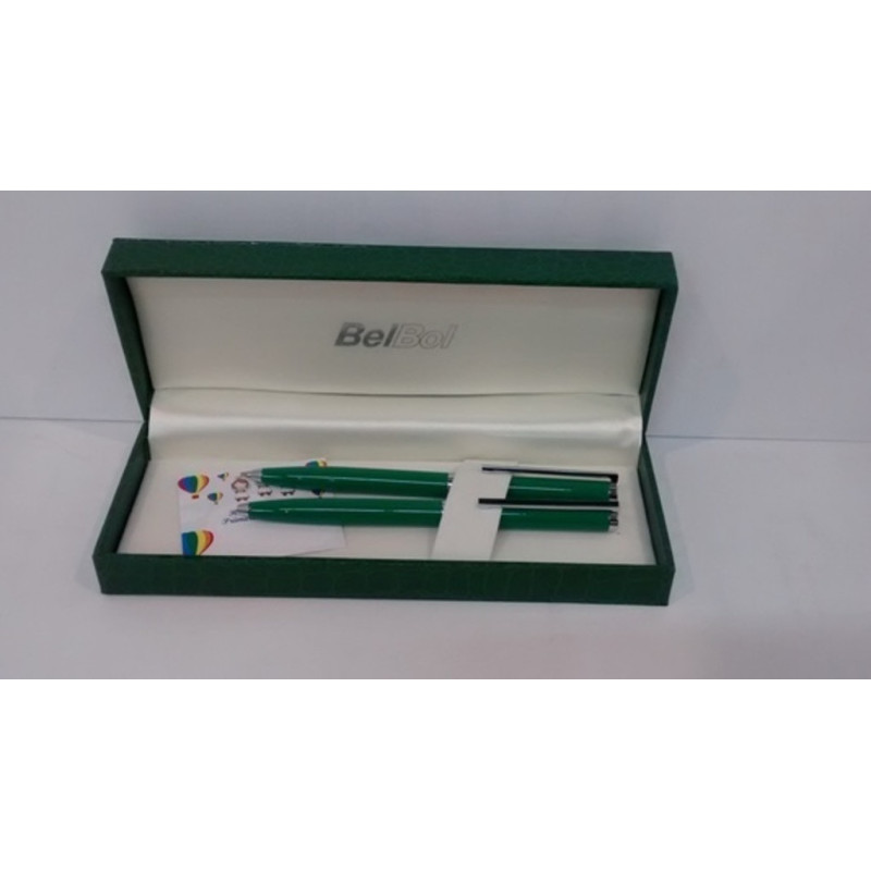 JUEGO LEBER BOLI LAPIZ METAL ESTUCHE VERDE 97.427-04 ^