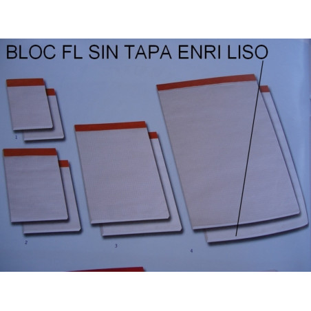 BLOC NOTAS GRAPADO FOLIO LISO ENRI S/TAPA PTE 5U