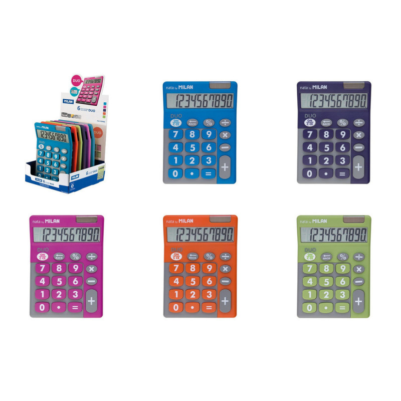 CALCULADORA MILAN DUO COLORINES TECLAS GIGANTES 10 DIGITOS 159906