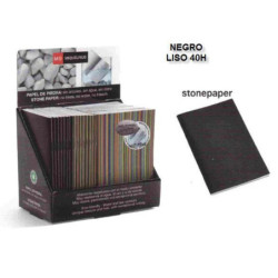 LIBRETA STONEPAPER MR 8º 40H NEGRA LISO 1397 ^