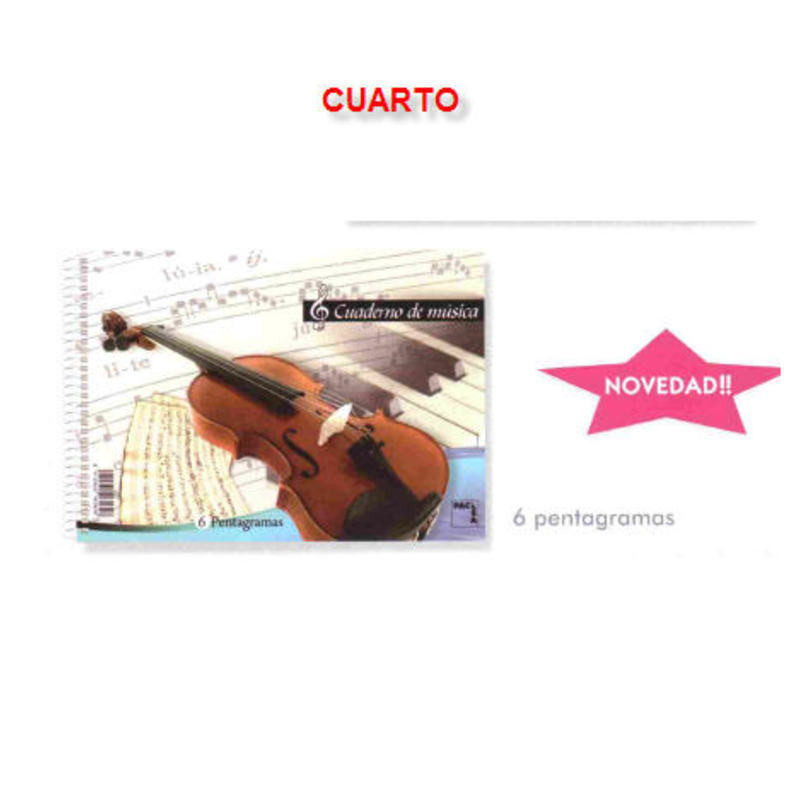 BLOC MUSICA PACSA 4º APAISADO 6 PENTAGRAMAS MEDIANO 20H 18803