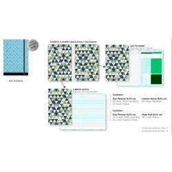 CARPETA 2 LIBRETAS 9*14 CM SENFORT18 WINTER PREMIUM 24-3D 200360 24